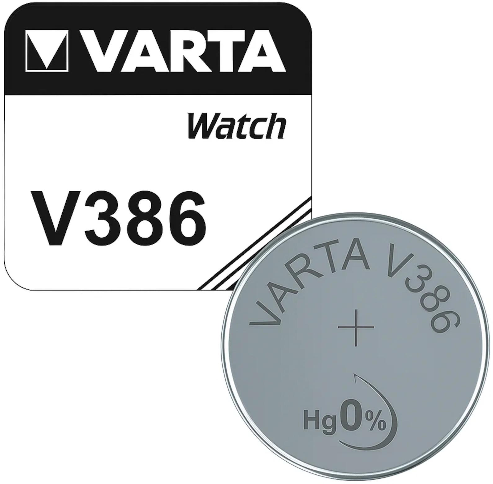 Varta V386 Uhrenbatterie 1er Blister SR43 Knopfzelle  Armbanduhren Taschenrechner V386