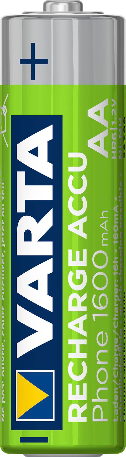 Varta Phone Power HR6 AA Akku Mignon 1600 mAh 1,2V NiMH Stilo T399 Bulk 58399