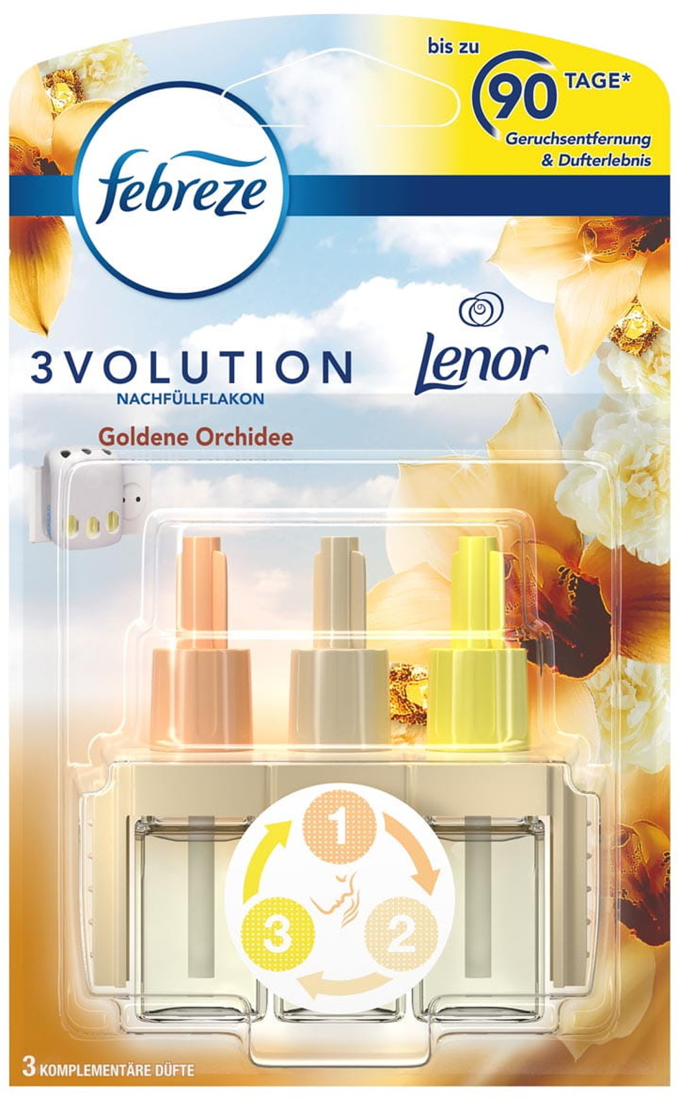 Febreze Duftstecker 3Volution Nachfüllpack Goldene Orchidee 