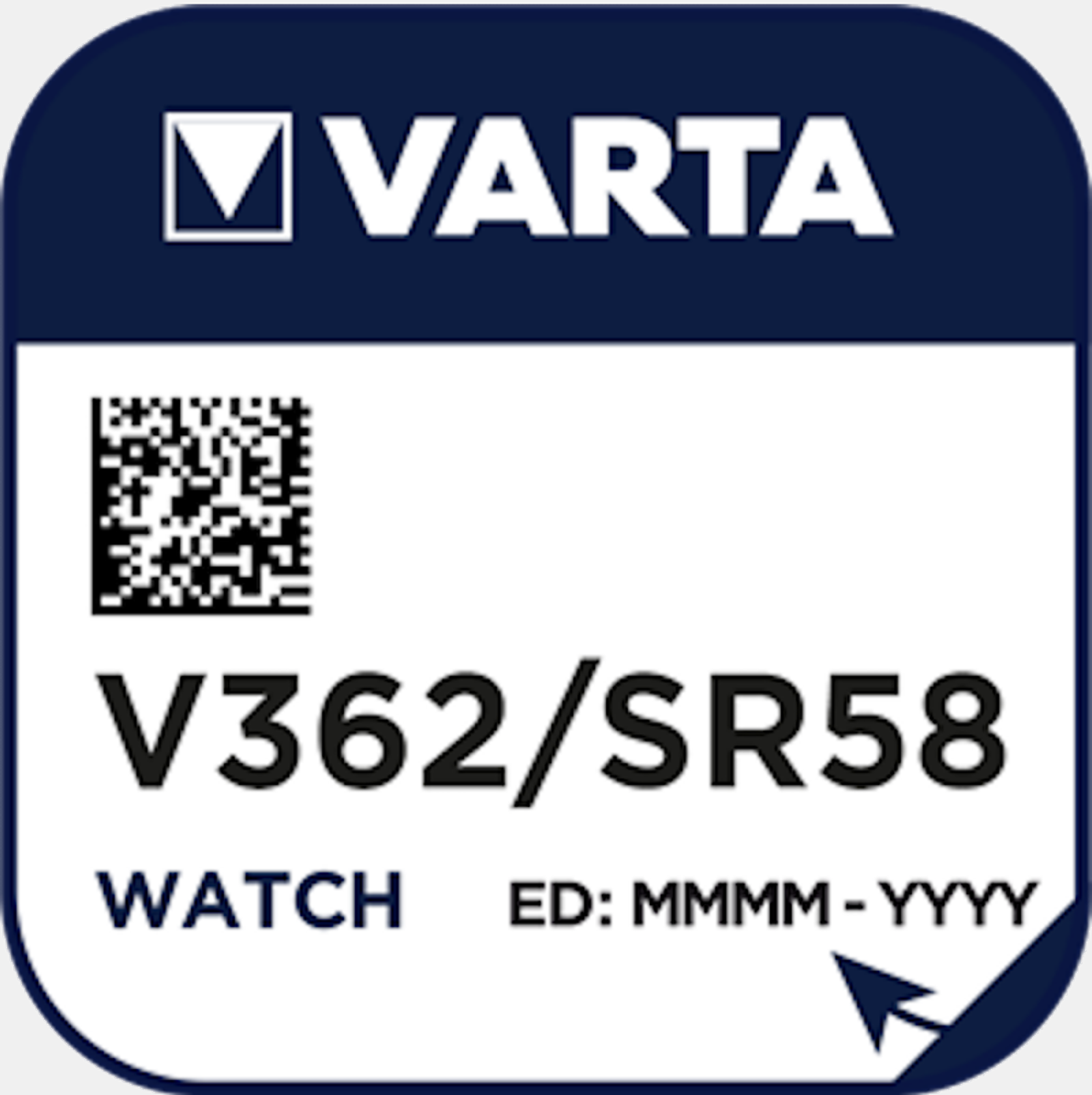 Varta Watch V 362 Uhrenzelle Knopfzelle SR 721 SW V362 Silber-Oxid 21mAh 1,55 V 1er Blister V 362