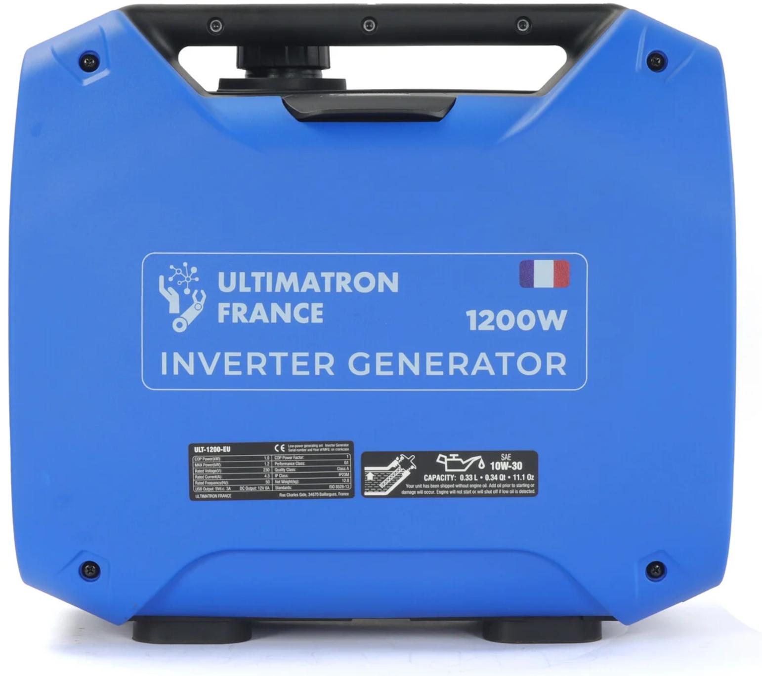 Ultimatron Inverter-Generator 12.8V 100AhTragbarer1200 W ULT‑1200‑EU230