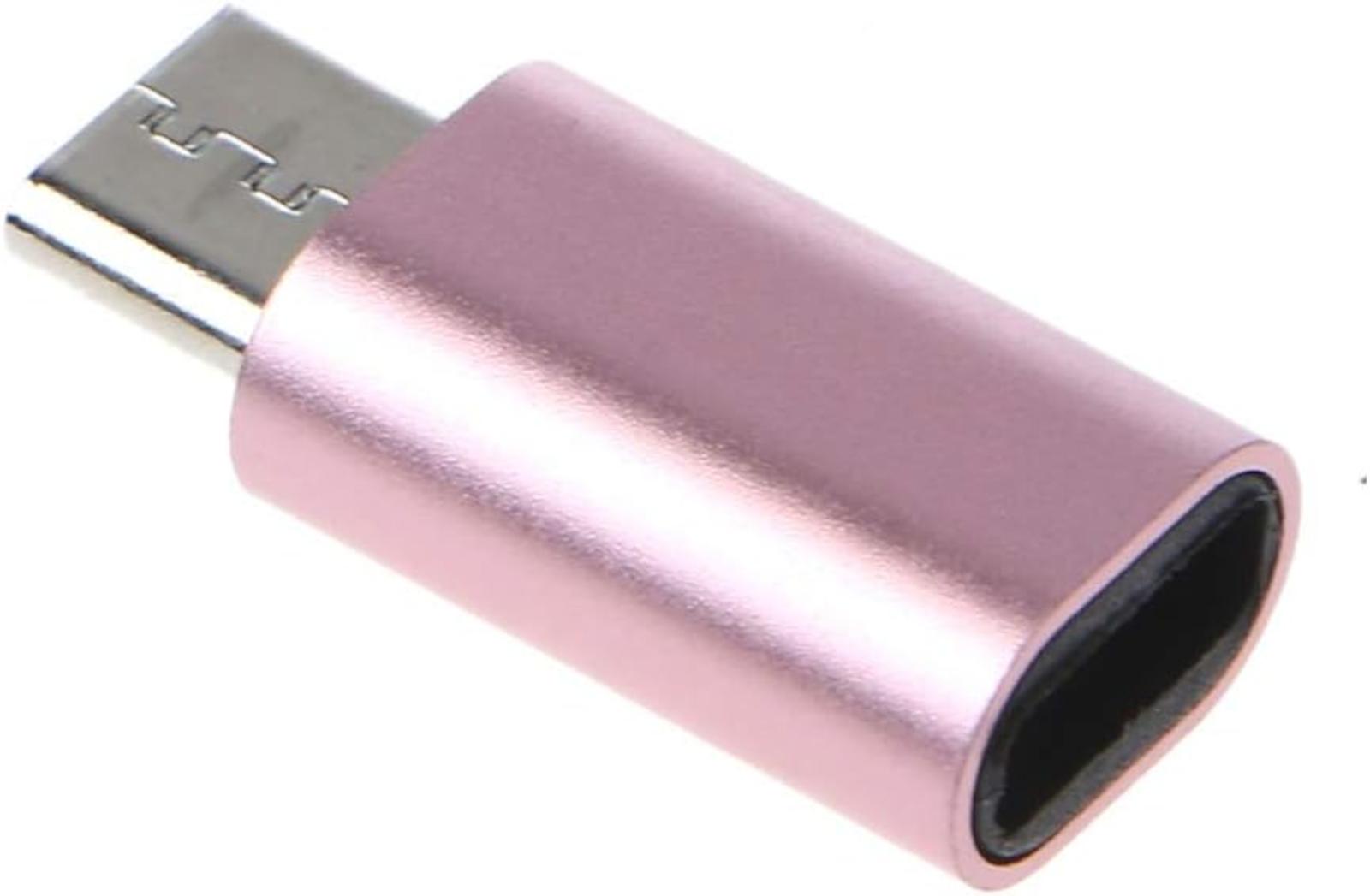 EWANTO USB-C (m) auf micro USB (w) Adapterstecker Lila für Smartphone Laptop für Tablet Adapter LMRL-01