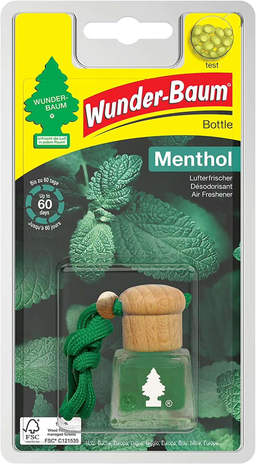 Wunder-Baum Lufterfrischer für das Auto Wunderbaum Duft Flakon Sorte Menthol 4,5ml air freshener