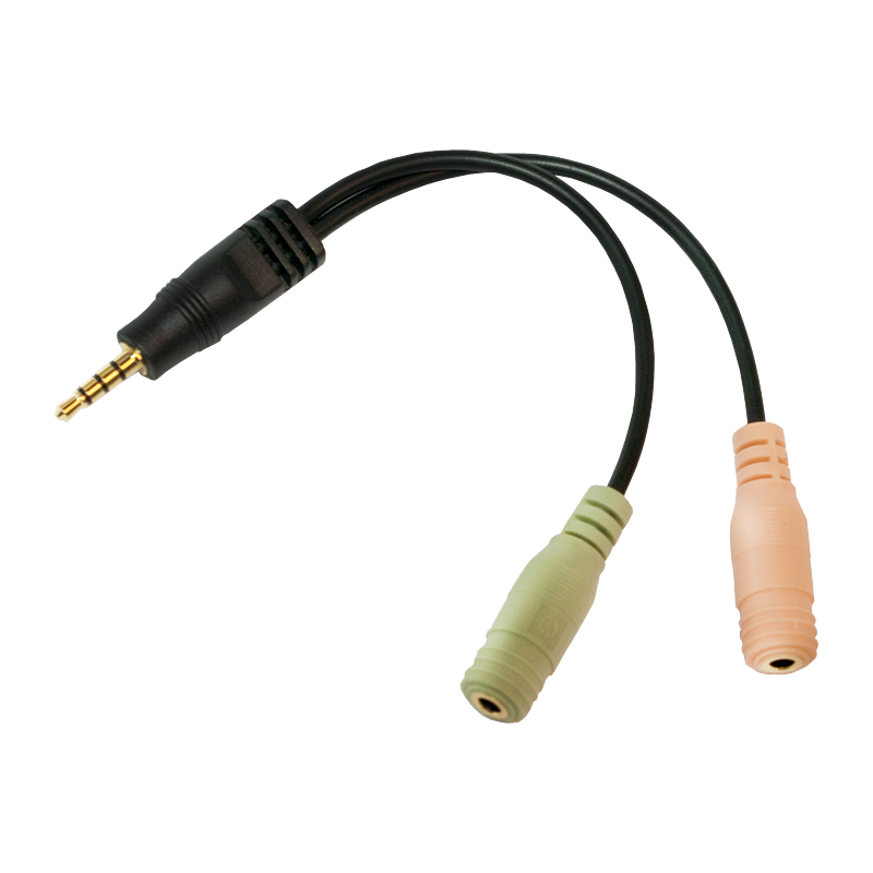 LogiLink Audio adapter 3.5 stereo 4p. male to 2 x 3.5 stereo female CA0021