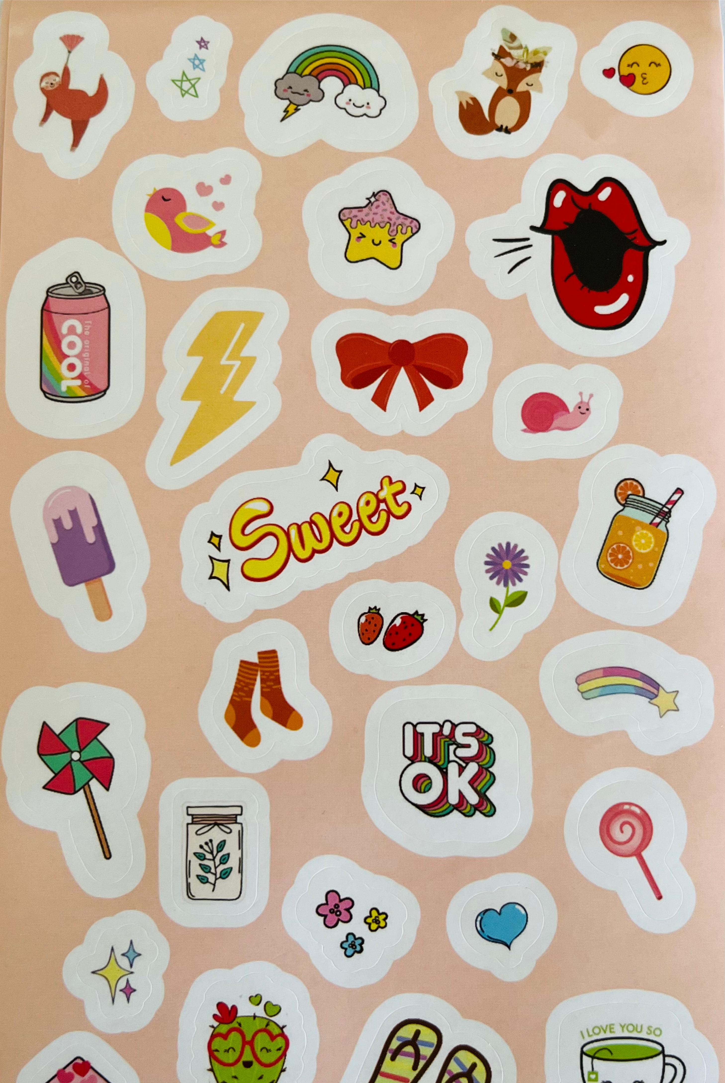EWANTO Sticker 30 Stück für Scrapbooking Bullet Journal Planner STK-01