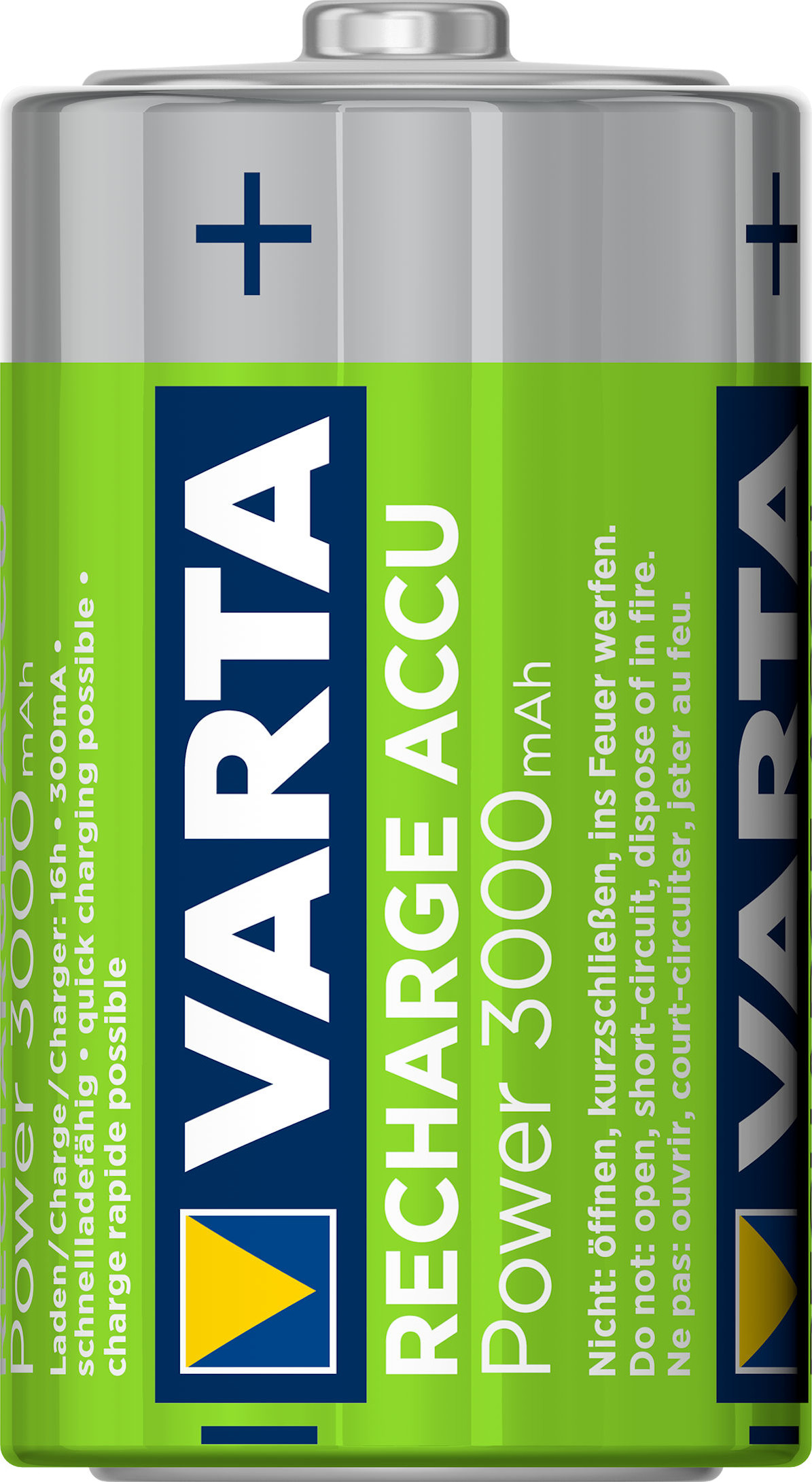 Varta Recharge Accu Power D Mono 3000 mAh 1,2 V NiMH wiederaufladbarer Akku HR20 Torcia Bulk 56720