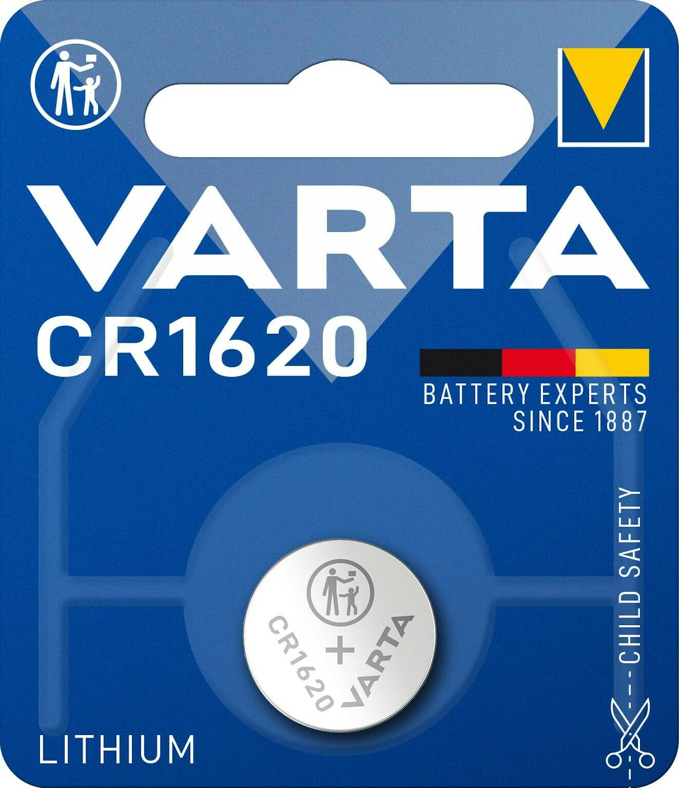 Varta CR1620 1er Blister 3V Batterie Lithium Knopfzelle 6620 VCR1620