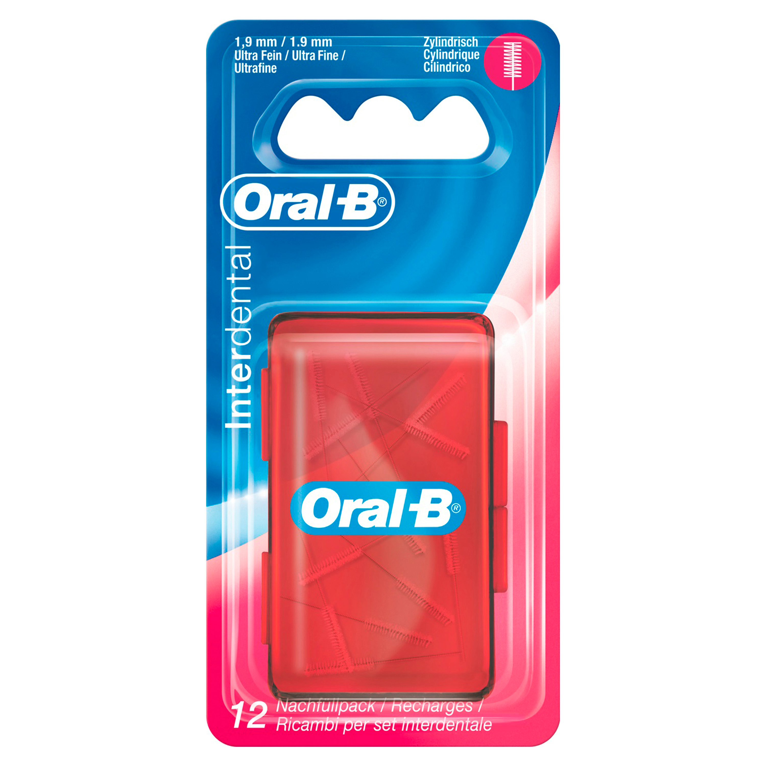 Oral-B 12er Pack Interdentalbürsten ID Nachfüllpack Ultra Fein 1,9 mm 