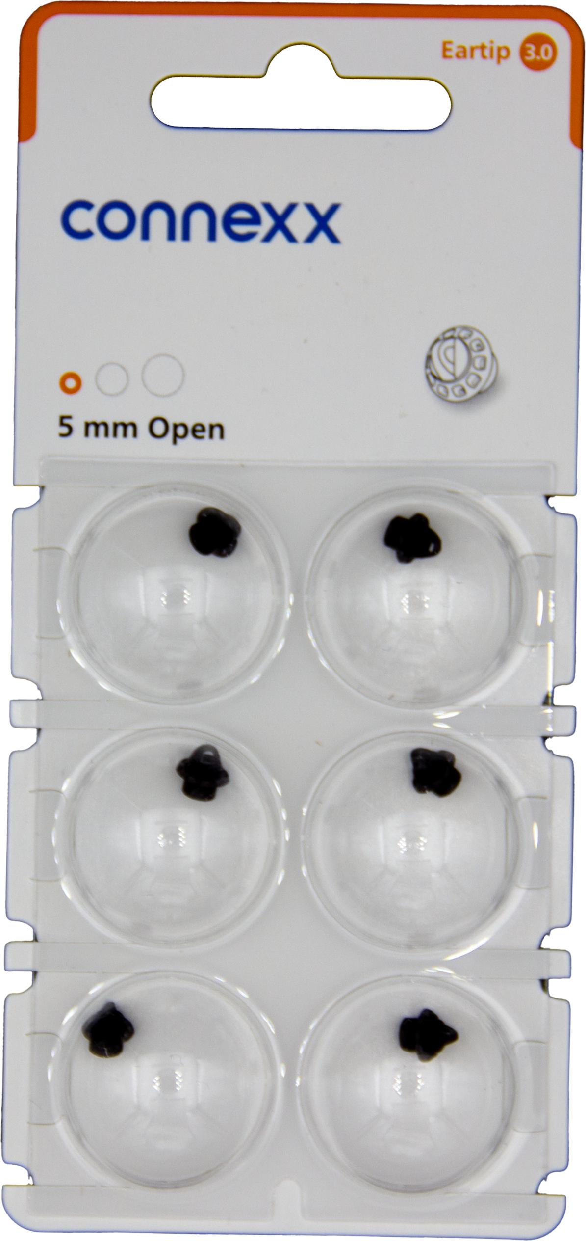 connexx Eartip 3.0 5 mm Open Domes 6er Blister Orange Hörgeräteschirmchen Silikon 10993678