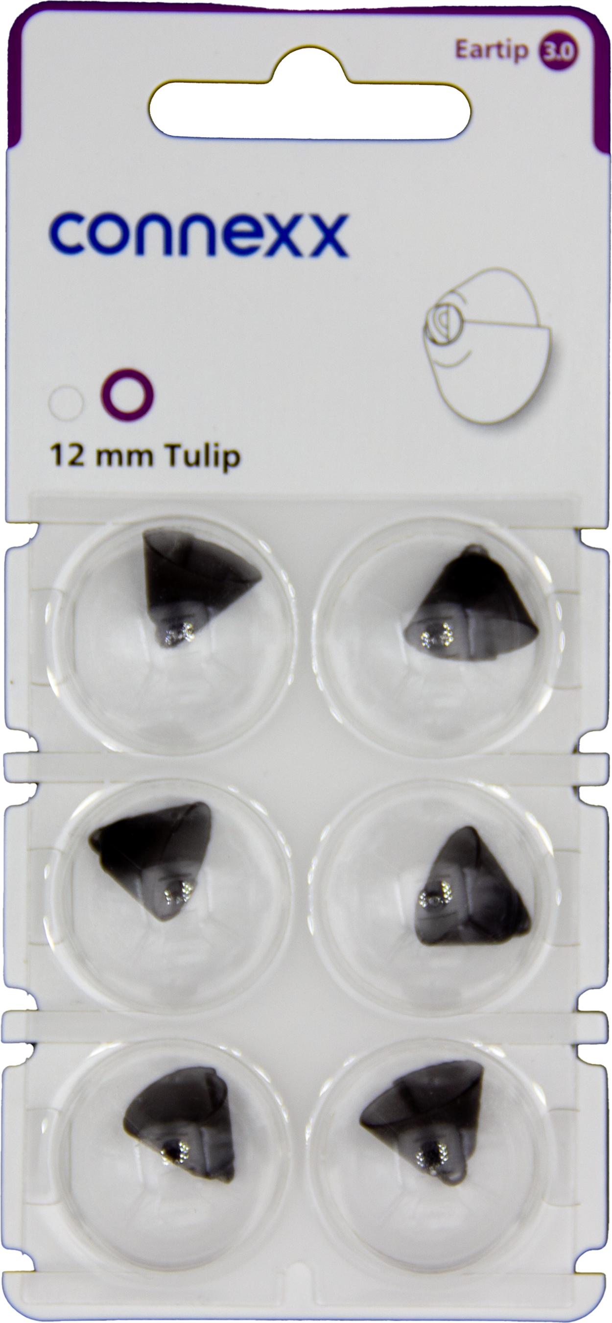 connexx Eartip 3.0 12 mm Tulip Domes 6er Blister Lila  Hörgeräteschirmchen Silikon 10993683